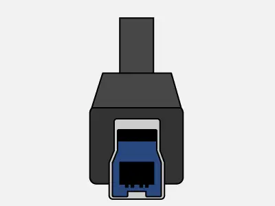 USB 3.0 Type B plug